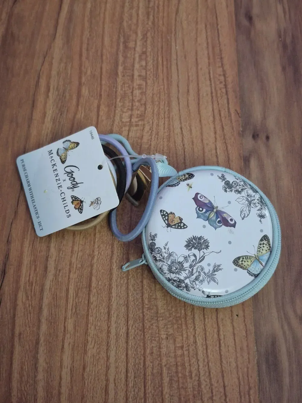 MacKenzie Childs Wet Brush Original Goody Purse Charm Elastics Butterfly BB